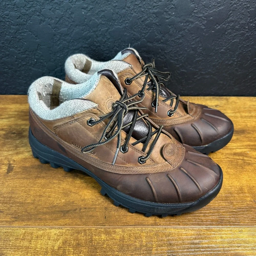 Timberland Smartwool 87121 Brown Leather Waterproof Hiking Shoes Mens 10M